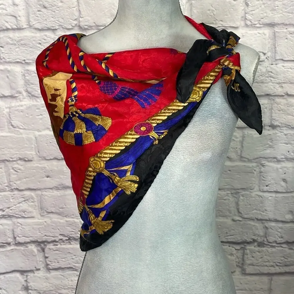 Vintage Liz Claiborne brocade style scarf
